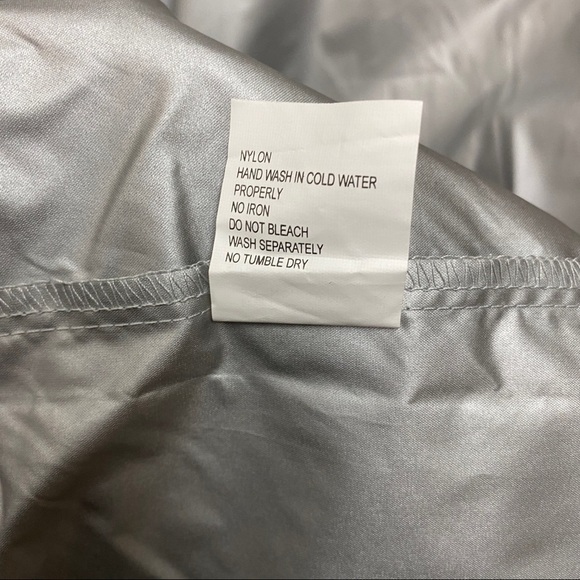 BALENO Jacket Light Gray Windbreaker Size XL Foldable Hood - Picture 9 of 9